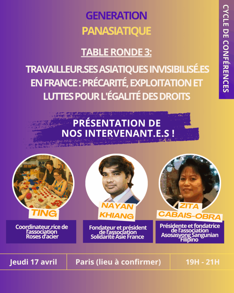 travailleurs, travailleuses asiatiques invisibilisées en France, précarité, exploitation et luttes pour l'égalité des droits